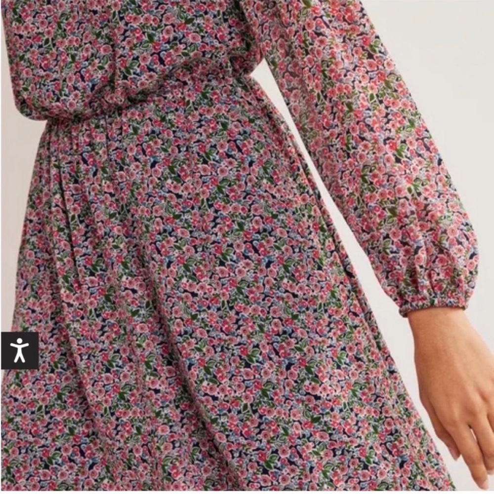 NWT Boden High Neck Flippy Floral Mini Dress - Picture 2 of 8